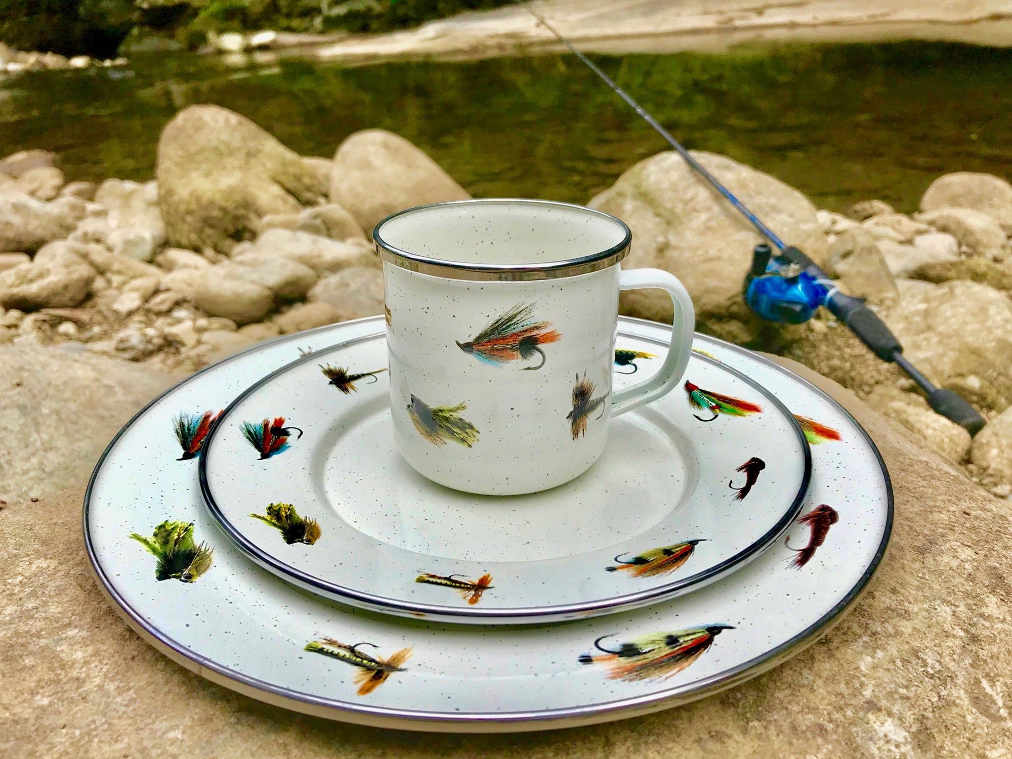 Fishing Fly 12 oz Mugs - Set of 4