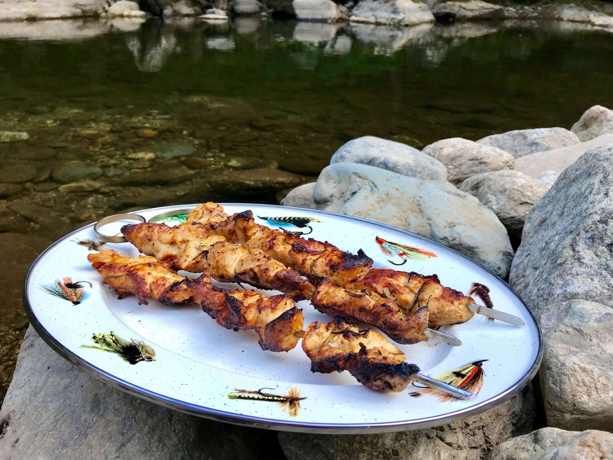 Fishing Fly Oval Platter