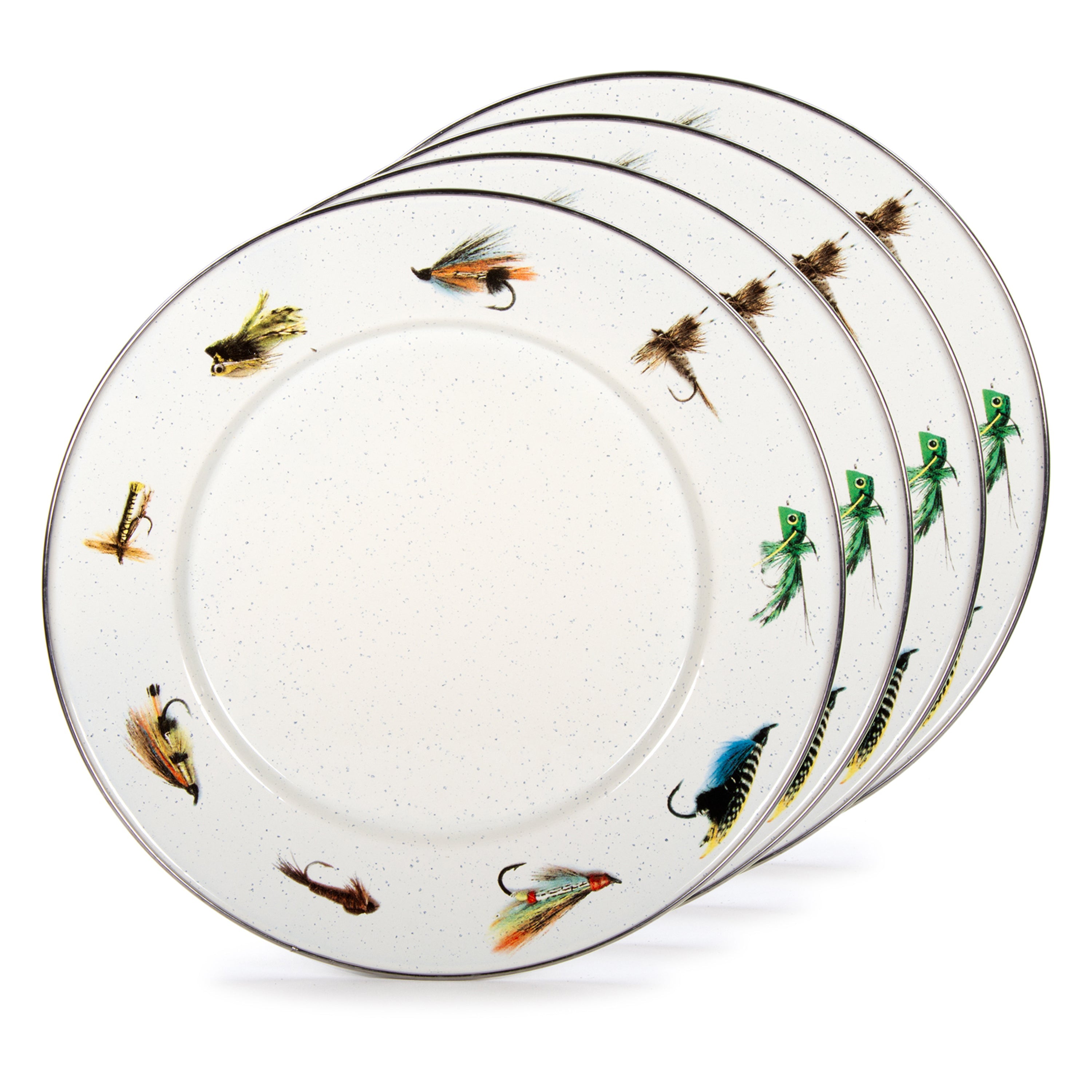 Fishing Fly Sandwich Plates - Set of 4