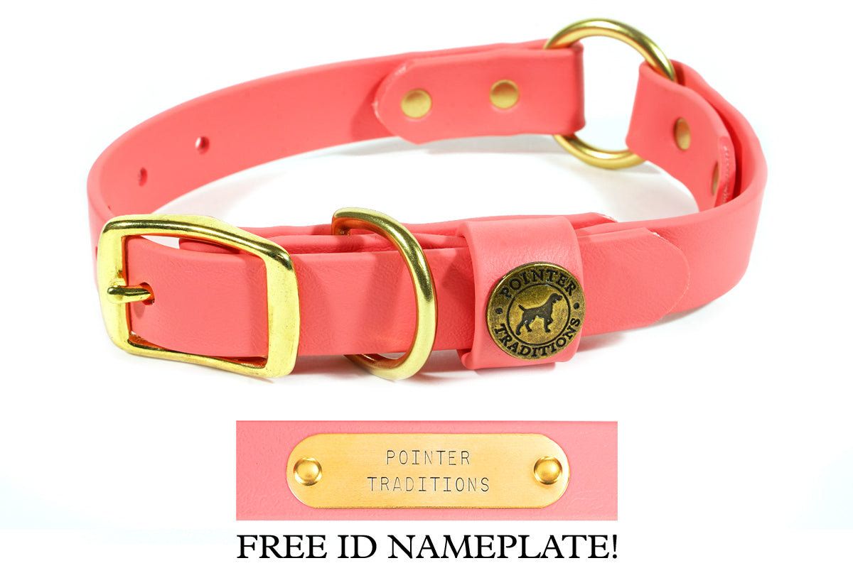 Hunting Dog Center Ring Collar - Coral